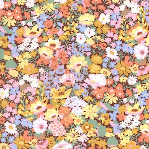 Liberty Fabrics - Thorpe M Liberty of London Stoff - Tana Lawn Baumwolle - Floral - Baumwollstoff - Multi Pastell