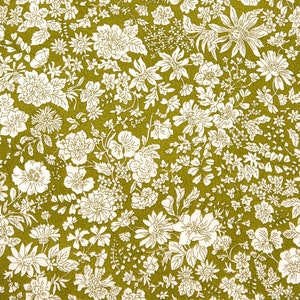 Liberty of London Quilting Fabric - Emily Belle Caterpillar - Green - Fabric by the Yard