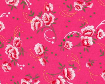 Petit Pan Pink Peony - French Designer Fabric - 100% Cotton - Sold by the Half Yard