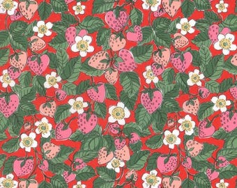 Liberty Fabrics - Strawberry Dream A - Tana Lawn™ Cotton - Liberty of London - Red