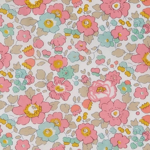 Liberty Fabrics - Betsy Q - Pink - Tana Cotton - Liberty of London - Cotton Fabric - By the Yard