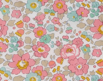 Liberty Fabrics - Betsy Q - Pink - Tana Cotton - Liberty of London - Cotton Fabric - By the Yard
