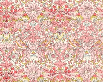 Liberty Fabrics - Strawberry Thief Spring - Tana Lawn™ Cotton - Liberty of London - Pink - Discontinued !!