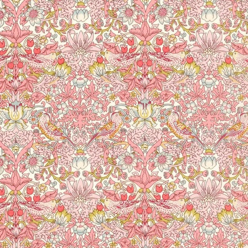 Tissus Liberty - Strawberry Thief Spring - Coton Tana Lawn™ - Liberty of London - Rose - Produit discontinué !!