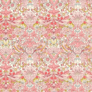 Liberty Fabrics - Strawberry Thief Spring - Tana Lawn™ Cotton - Liberty of London - Pink !!