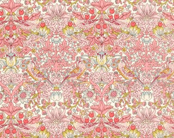 Liberty Fabrics - Strawberry Thief Spring - Tana Lawn™ Cotton - Liberty of London - Pink !!