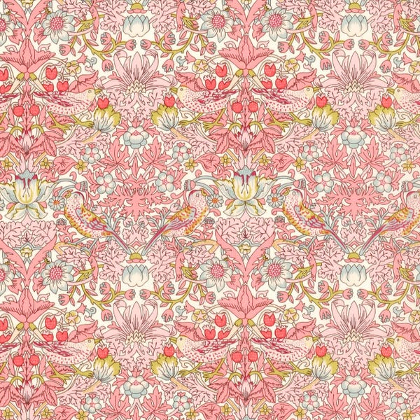 Liberty Fabrics - Strawberry Thief Spring - Tana Lawn™ Cotton - Liberty of London - Pink !!