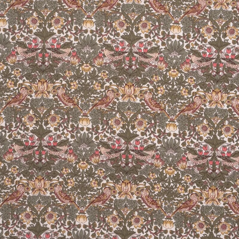 Strawberry Black Satin Fabric By the Yard Pre Order