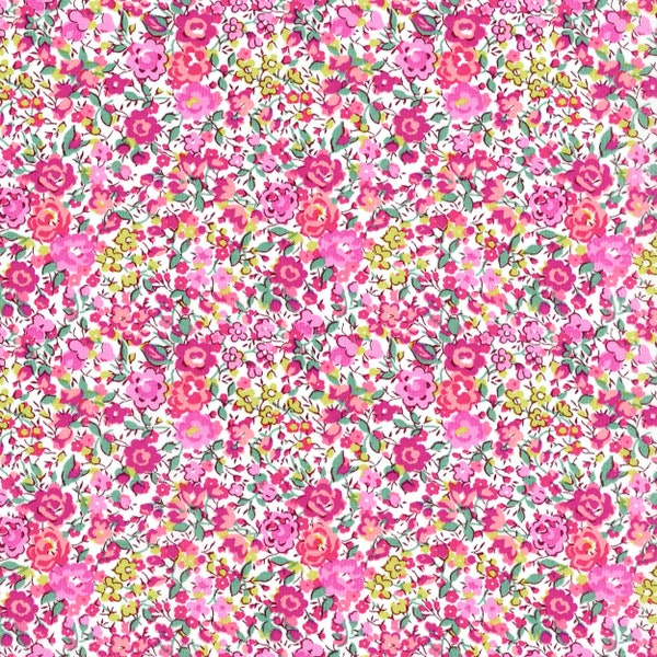 Liberty Fabrics - Emma and Georgina Liberty Tana Lawn Fabric - Liberty of London -  Pink Fabric - Floral Fabric