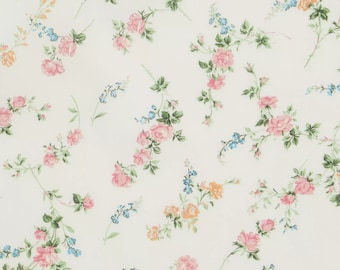 Liberty Fabrics - Elizabeth Liberty Tana Lawn Fabric - Liberty of London - White - Floral Fabric