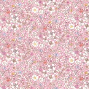 NEU** Liberty Fabrics - Juni Wiese (H) Tana Lawn ™ Baumwollstoff - Liberty of London - Pink