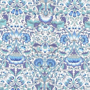 Liberty Fabrics - Lodden E Tana Lawn Cotton Liberty of London - Azul - Liberty of London - Tela de algodón