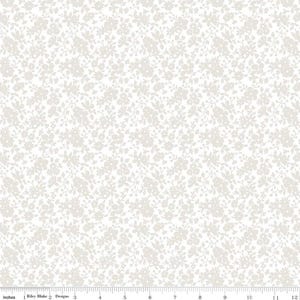 Liberty of London Quilt Fabric - Lasenby Silhouette Maddsie Blossom Cream - Yardage - Cotton Fabric - Quilting Fabric - White fabric