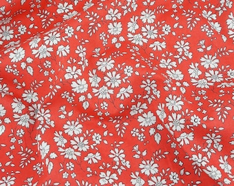 Liberty Fabrics - Capel AB Tana Lawn Fabric - Liberty of London - Red - Floral Fabric