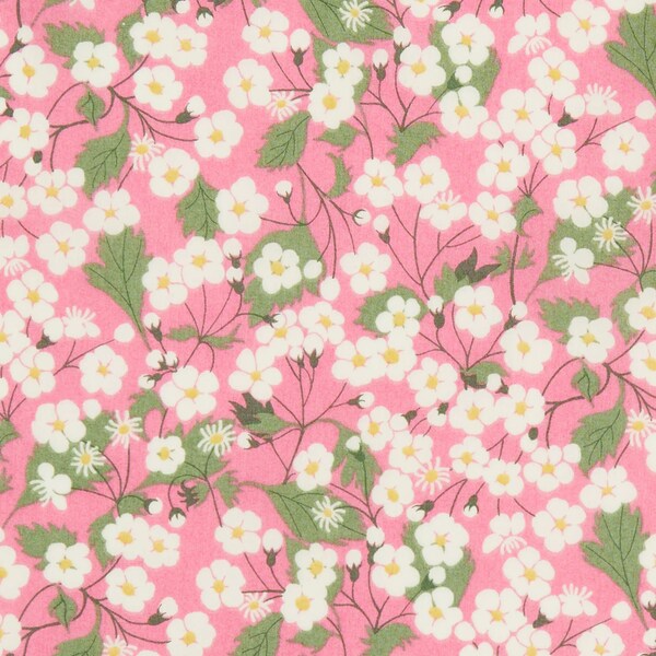 Liberty Fabrics - Mitsi coton bio Tana Lawn™ Coton Liberty of London - Fleur rose - Tissu courtepointe