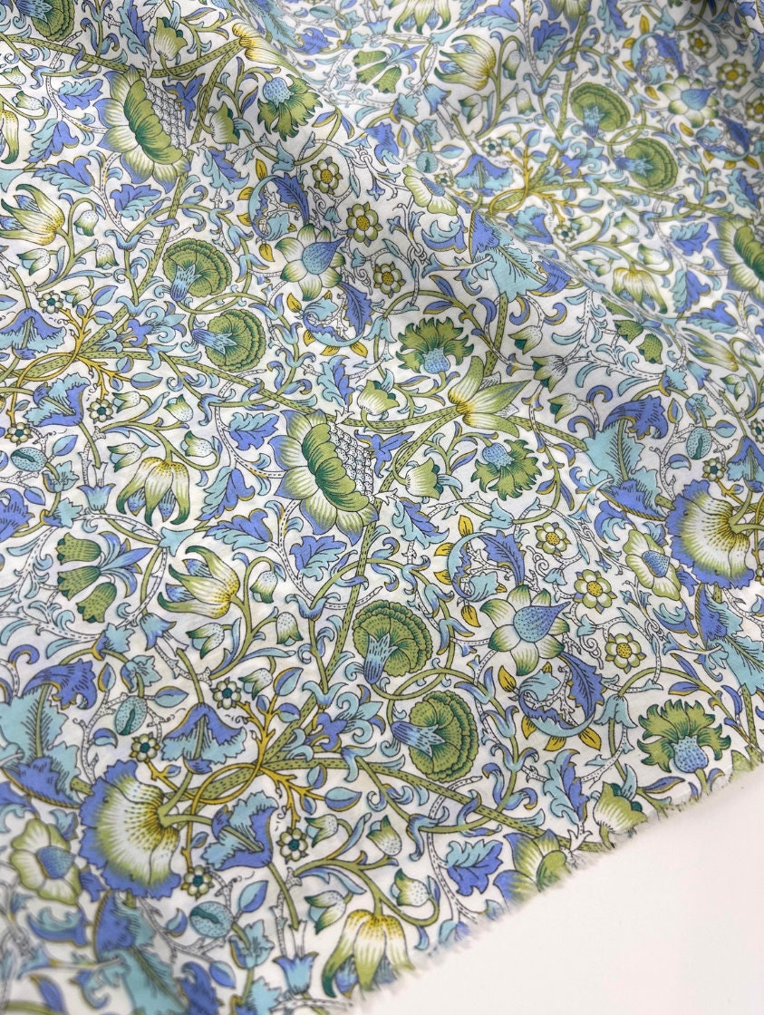 Liberty Fabrics - Lodden G Tana Lawn Cotton Liberty of London - Blue ...