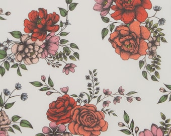 NEW** Liberty Fabrics - Inked Rose (A) Tana Lawn™ Cotton Fabric - Liberty of London - Red