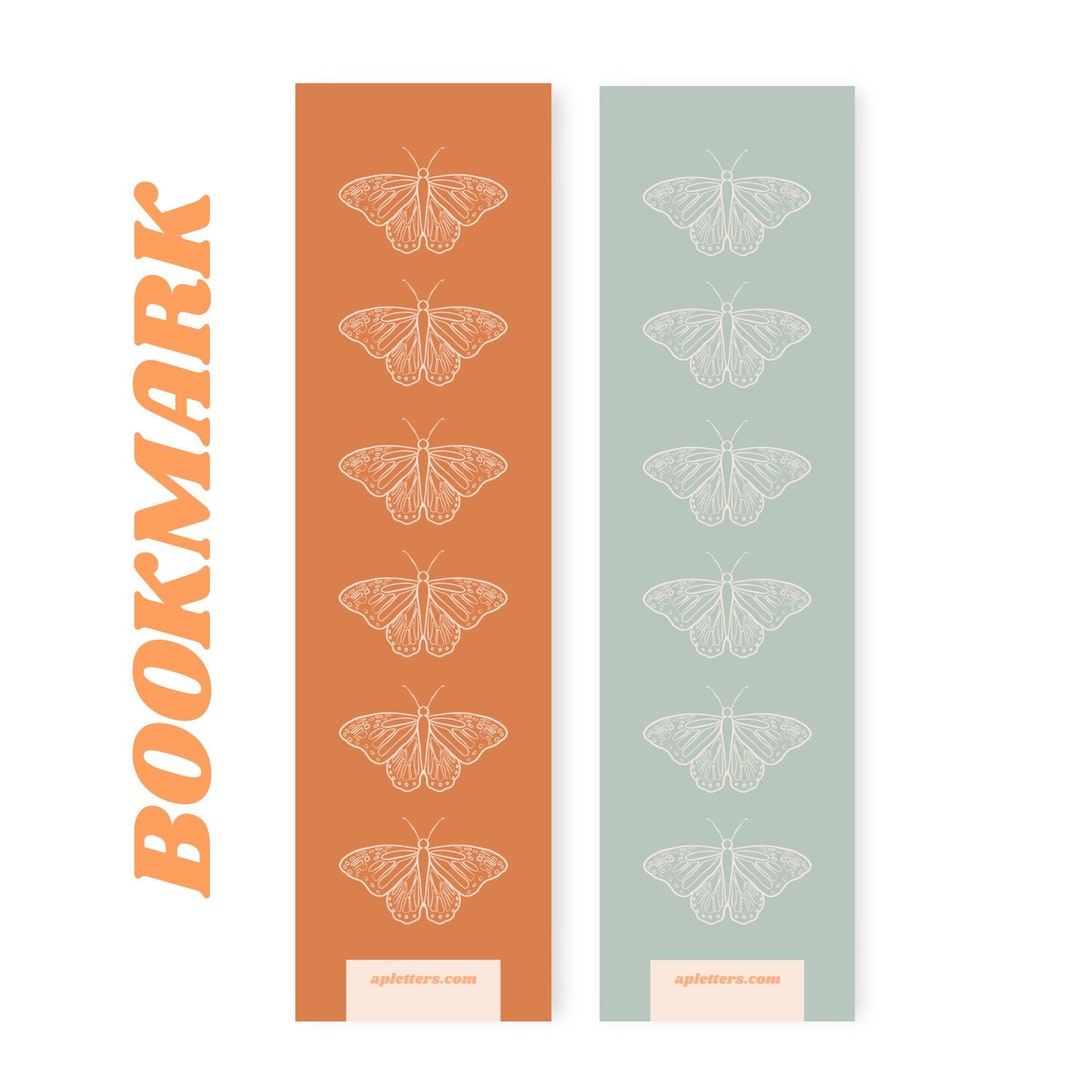 Butterfly Bookmark, Boho Bookmark, Matte Bookmark, Book Lover, Bookish