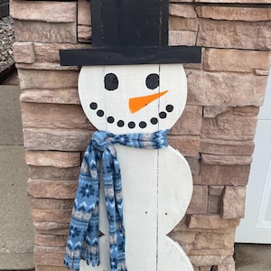 Pallet Snowman, Fromt Door wooden Snowman decor