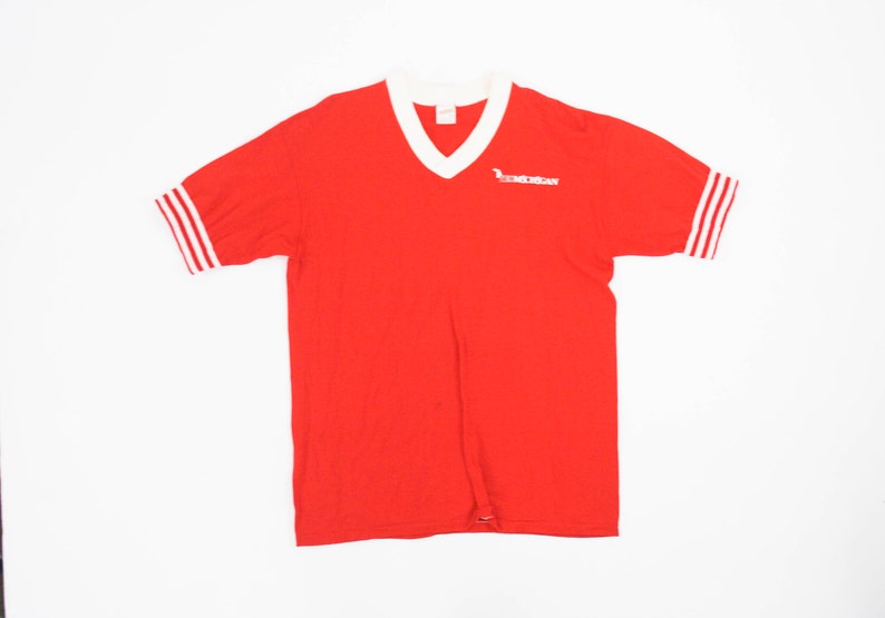red white baseball jersey