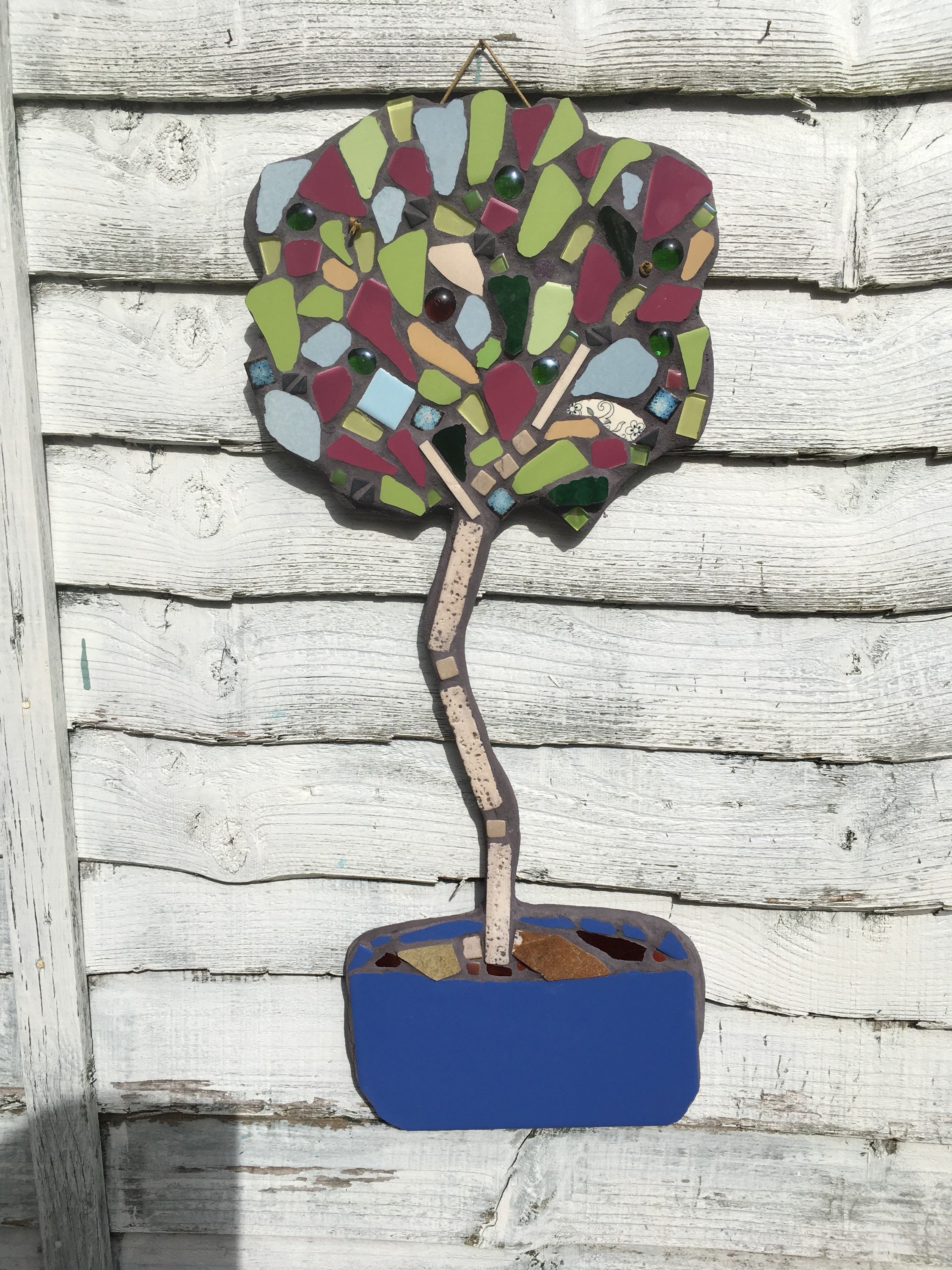 Olive Tree wall art Mosaic olive tree Garden wall art Yard Etsy