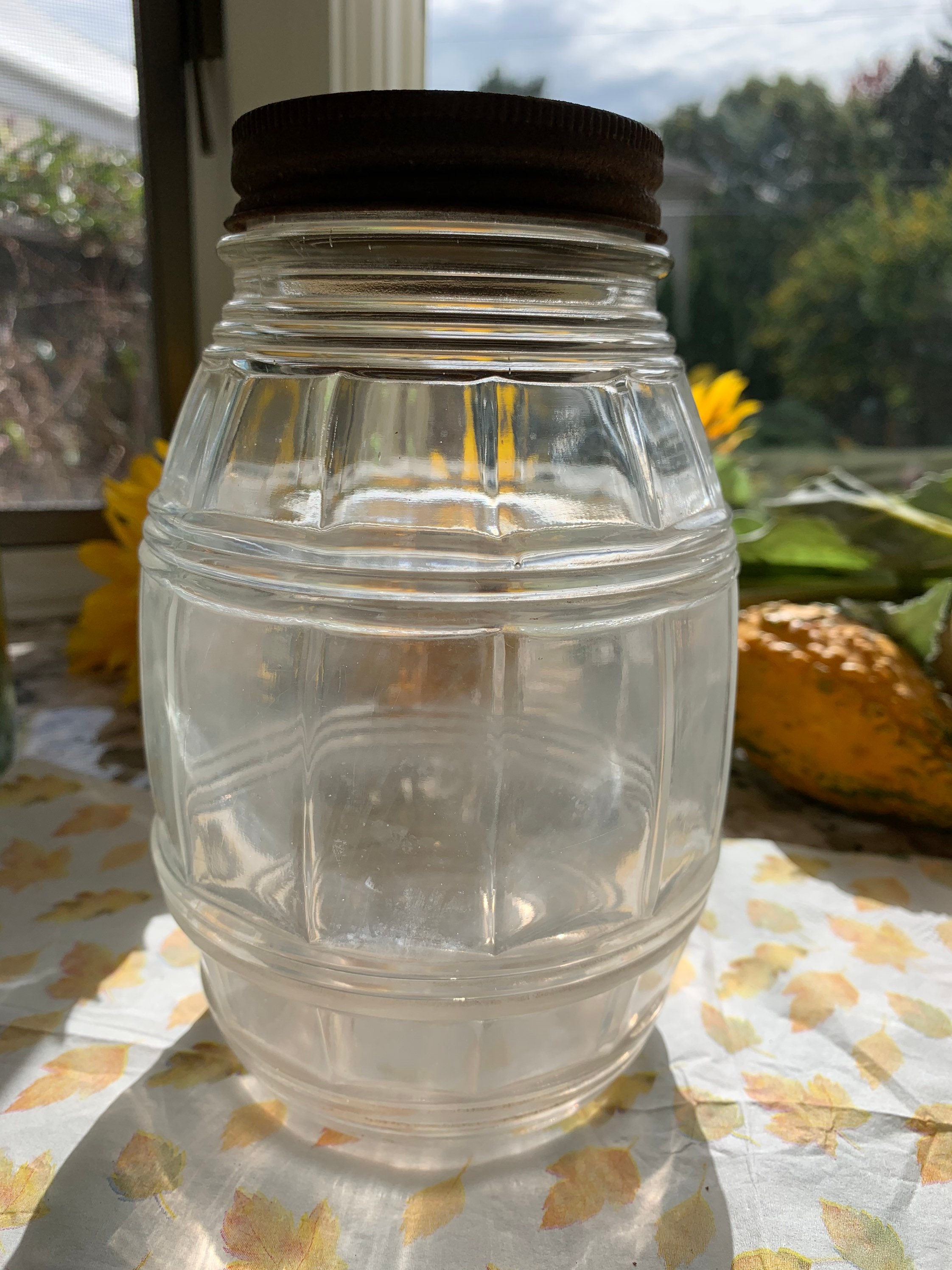 clear cute bear shape glass jar