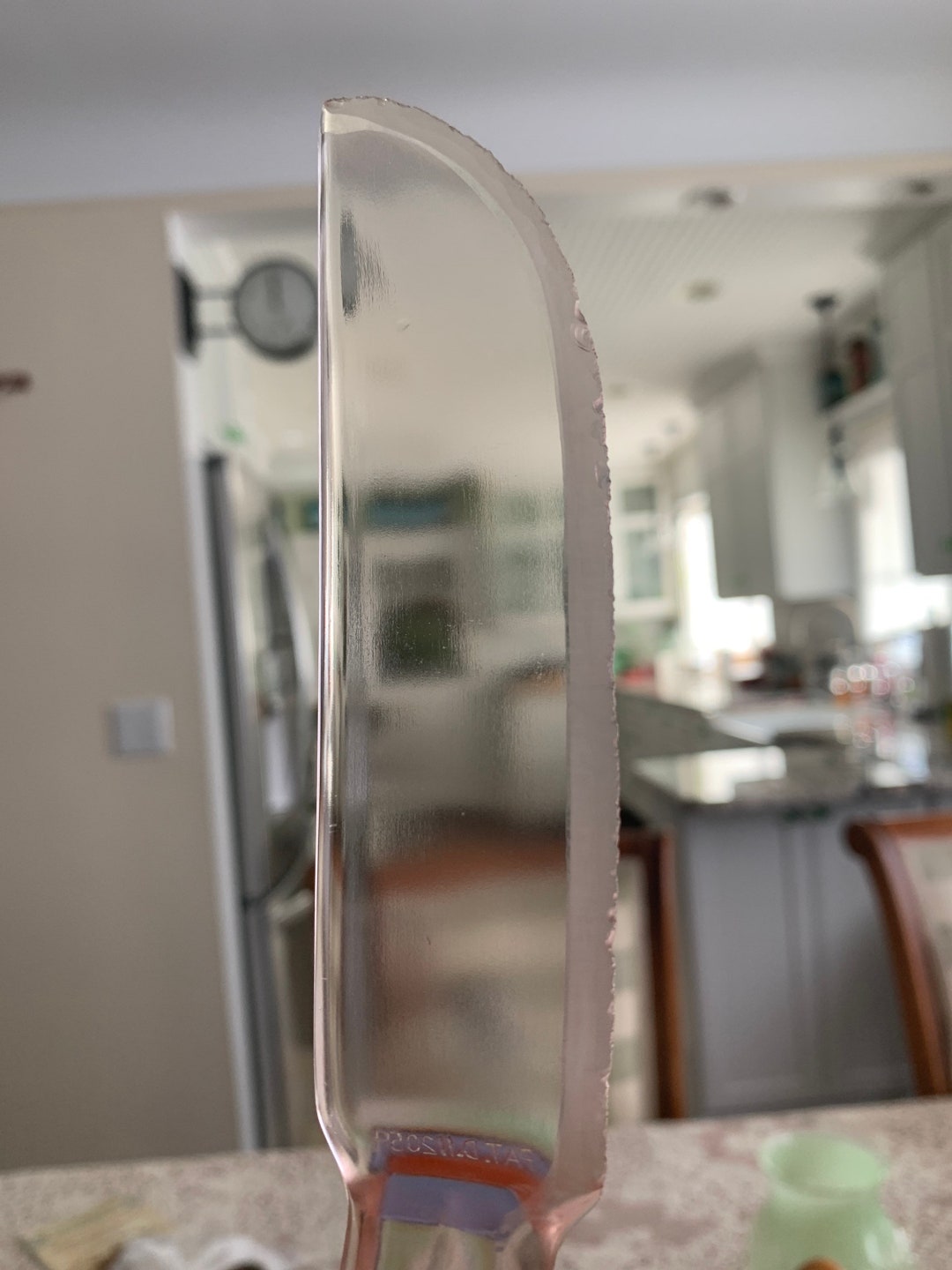 Vintage Glass FRUIT KNIFE by Durx USA Ornate Sun Pattern on Handle Depression Glass 1930/40