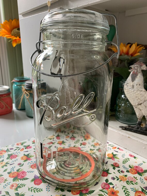 Extra Large 12-Inch Canning Jar With Chicken Wire