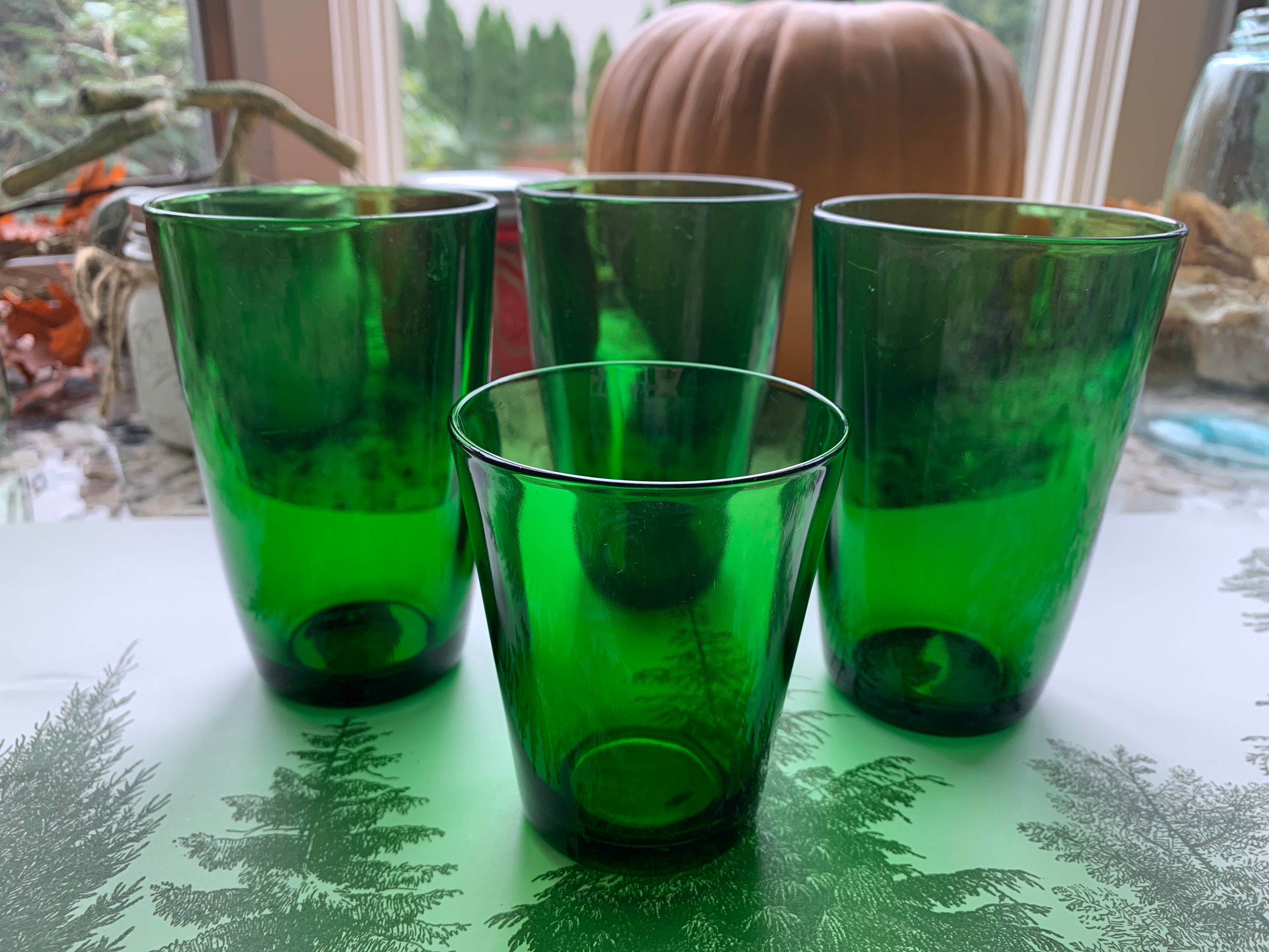 Vereco France Green Glass Pitcher Set: Mid-century Barware - Etsy