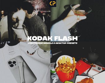 Kodak Flash Presets! Kodak Camera Preset, Film Preset, Flash Preset, Film Look Preset, Film Emulation, Film Look, Disposable Camera Preset