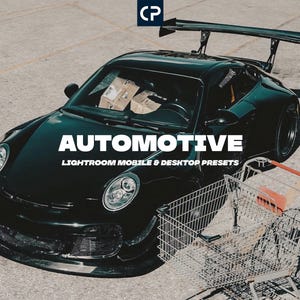 Ajustes preestablecidos de Lightroom para automóviles. Ajuste preestablecido para fotografía de coches, ajustes preestablecidos para coches deportivos, ajustes preestablecidos para fotografía, Lightroom (móvil y escritorio).