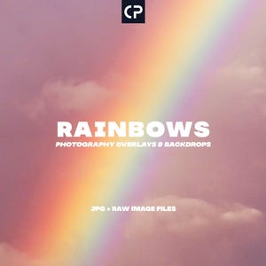 Rainbow Photography Overlays! Rainbow Backrop, Colorful Sky Replacement, Sky Backdrop (JPG & RAW Files Included)