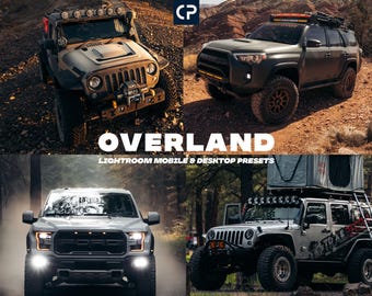 Car Photography Lightroom Presets! Overland Presets, Travel Preset, Road Trip Preset, Desert Preset (Mobile & Desktop)