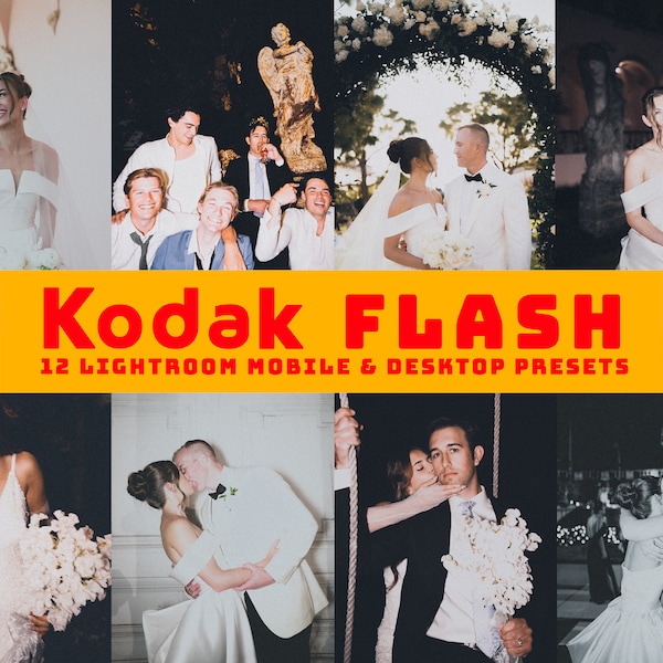 Kodak Flash Lightroom Mobile and Desktop Presets! Kodak Film Photography, Film Photography Presets, Disposable Camera Photography Preset
