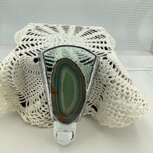 Agate Slice Stained Glass Night Light