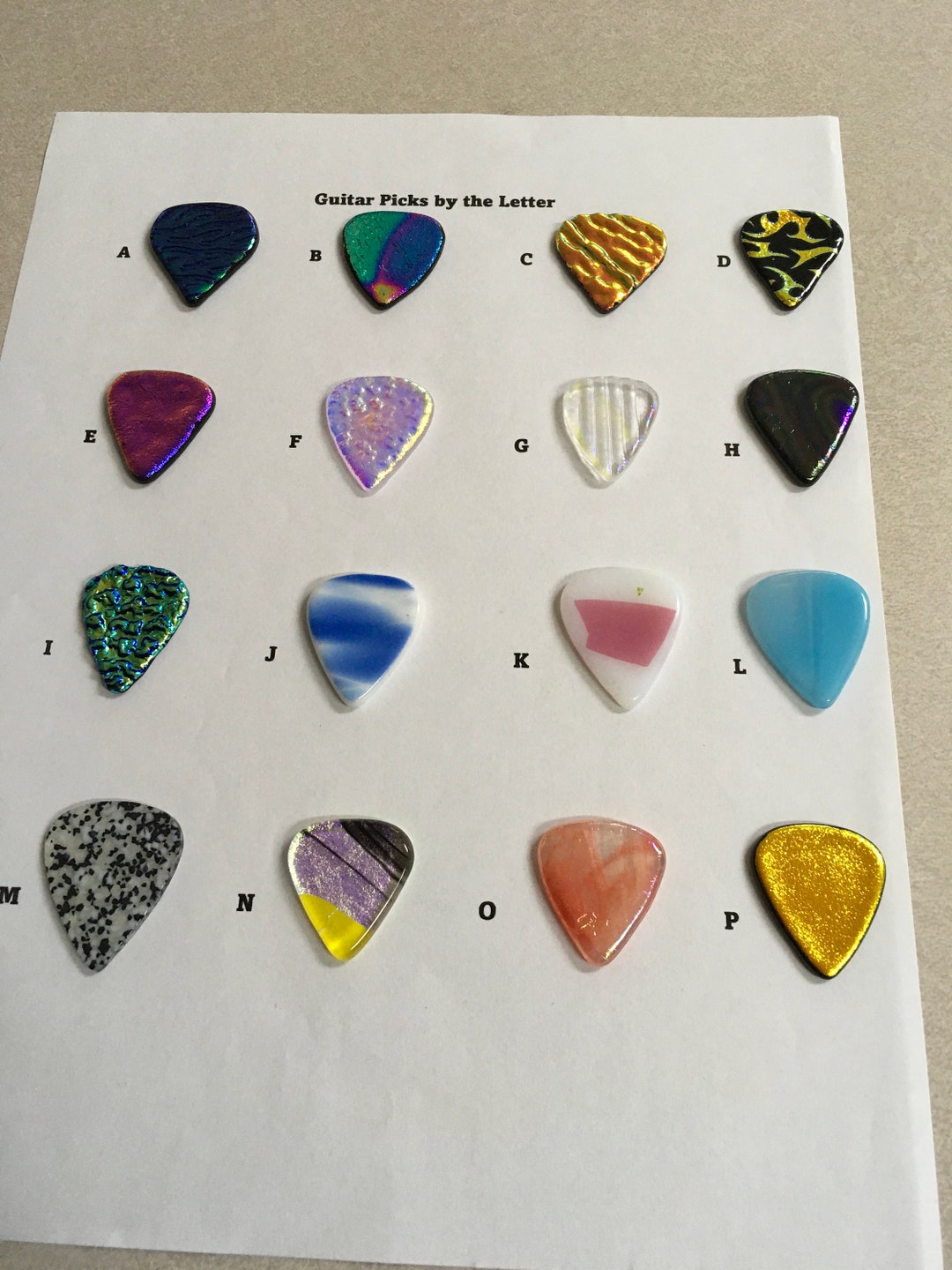 Fused Glass Guitar Picks Etsy