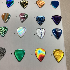 Fused Glass Guitar Picks