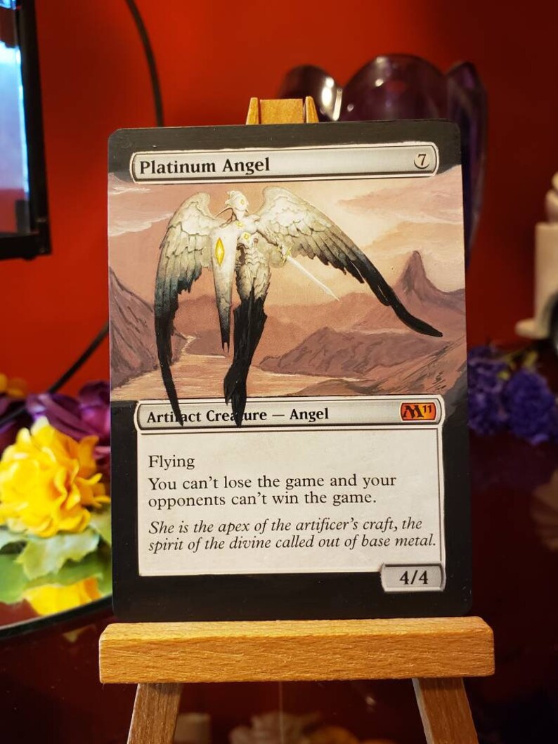 Magic The Gathering Altered Platinum Angel image 1