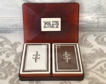 Vintage Zippo Playing Cards / Double Card Set With  Case / Sealed Double Pack