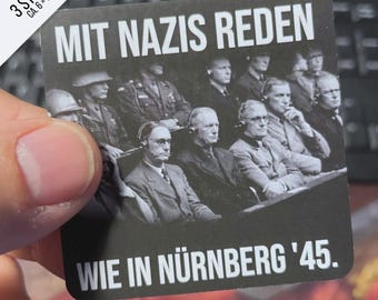 Mit Nazis reden - Sticker 3er Set | Antifa Sticker gegen Rechts | antifaschistische Aufkleber für Laptop & Stickerbombing