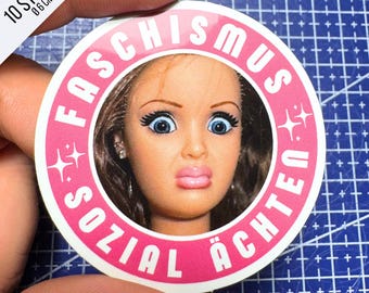 Faschismus sozial ächten – Sticker 10er Set | Gegen Rechts | Antifa Aufkleber | Protest Sticker | Politischer Sticker