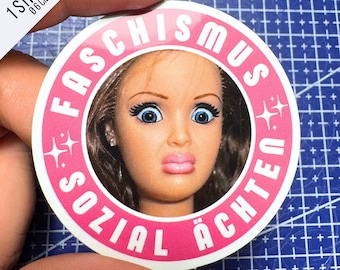 Faschismus sozial ächten – Sticker | Gegen Rechts | Antifa Aufkleber | Protest Sticker | Politischer Sticker