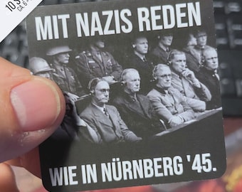 Mit Nazis reden - Sticker 10er Set | Antifa Sticker gegen Rechts | antifaschistische Aufkleber für Laptop & Stickerbombing