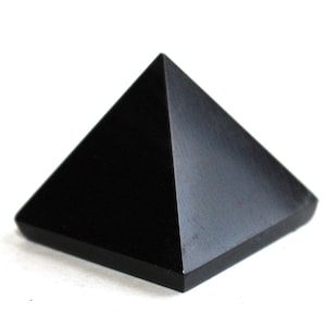 Black Obsidian Crystal Pyramid Natural Stone - Detoxification Stone