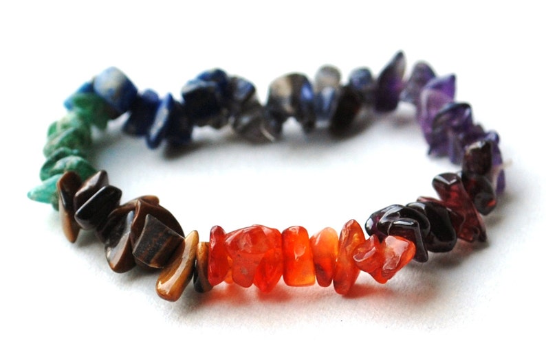 Chakra Crystal Chip Bracelet Chakra Balancing