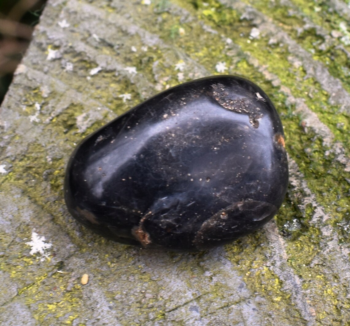 Black Onyx Crystal Gemstone Tumble Stone Natural Gift Etsy