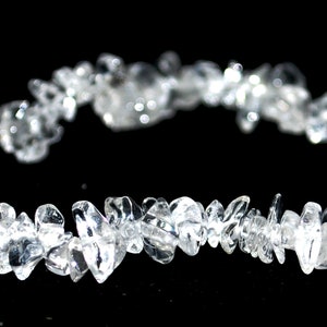 Brazalete de Cristal de Cuarzo Transparente Regalo Natural - Piedra de Curación