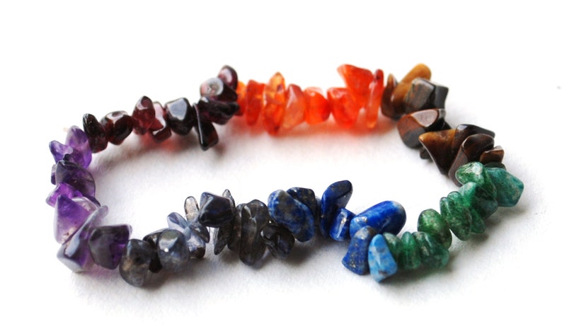 Chakra Crystal Chip Bracelet Chakra Balancing