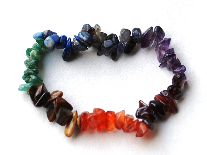 Chakra Crystal Chip Bracelet Chakra Balancing