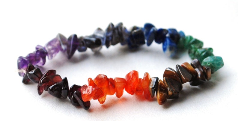 Chakra Crystal Chip Bracelet Chakra Balancing